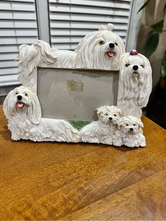 K9 Kreations Other - Resin Maltese Dog Picture Frame 4x6 Picture Frame